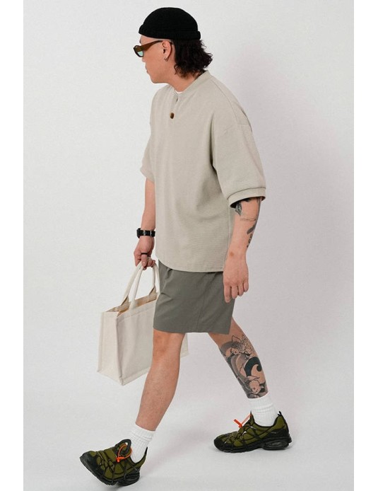 O3PARK summer new versatile quick-drying Japanese retro classic five-point pants loose sports khaki casual shorts