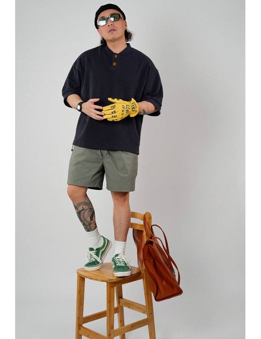 O3PARK summer new versatile quick-drying Japanese retro classic five-point pants loose sports khaki casual shorts