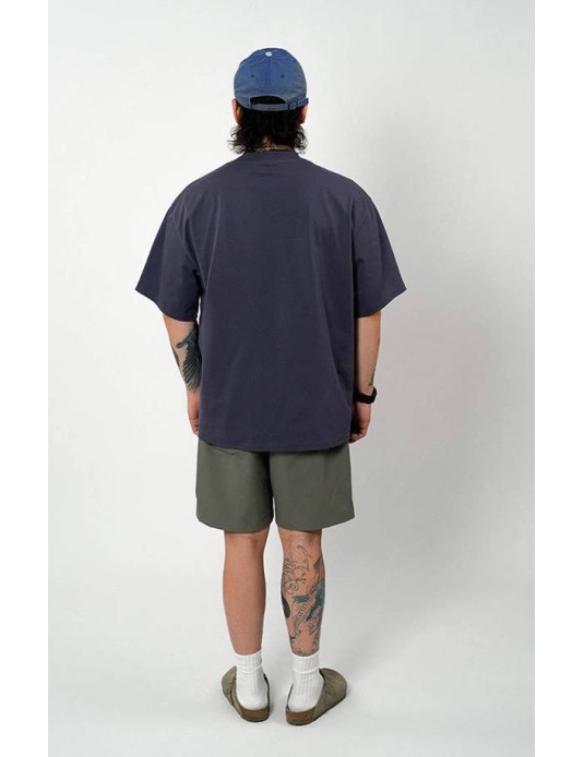 O3PARK Summer New Solona Quick Dry Cool Feeling Short Sleeve Heavyweight Small Neckline Loose Solid Colour White T-Shirt
