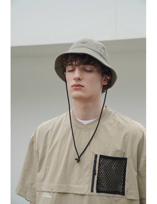 O3PARK urban outdoor wind-drying loose casual versatile cityboy camping pocket T-shirt solid color half-sleeve