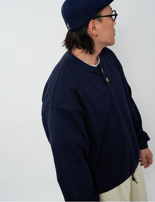 Cleanfit  Henley Collar College Sweater