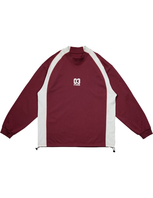 "MOUDIK" Collage Contrastin Coloer LS Tee