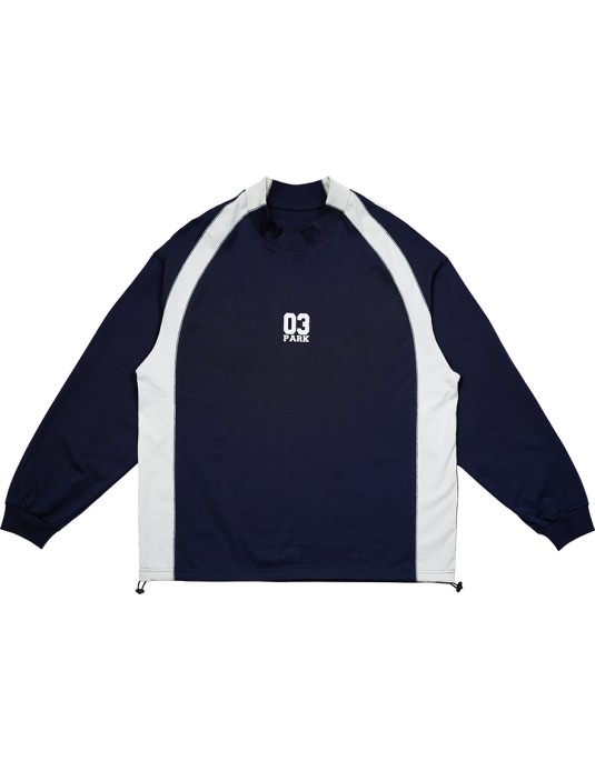 "MOUDIK" Collage Contrastin Coloer LS Tee
