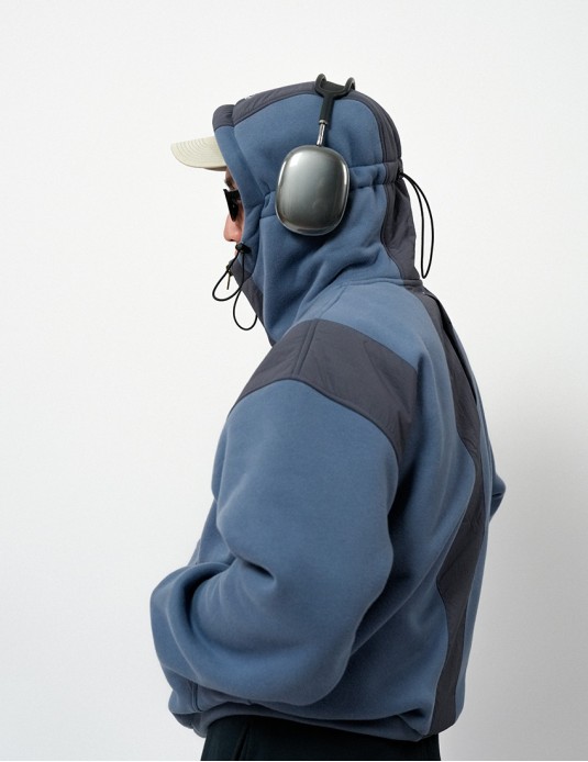 Collage Contrasting Color High Neck Hoodie