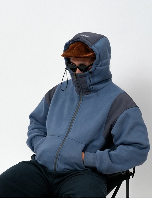 Collage Contrasting Color High Neck Hoodie