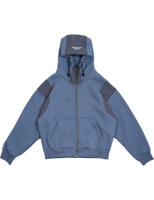 Collage Contrasting Color High Neck Hoodie