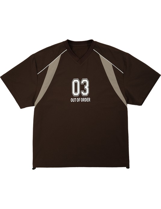 V Neck Quick-Drying Contrasting Color Tee