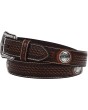 O3PARK Ariat Men's Basket Stamp Circle Concho Belt